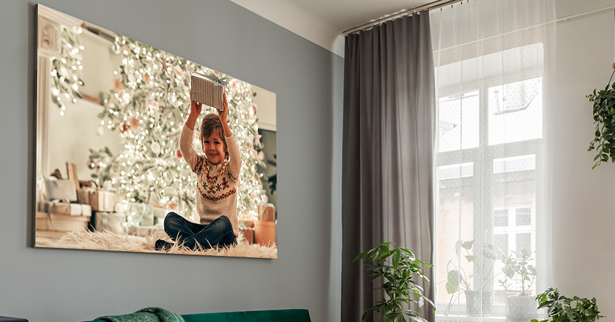 large canvas print as a Christmas gift