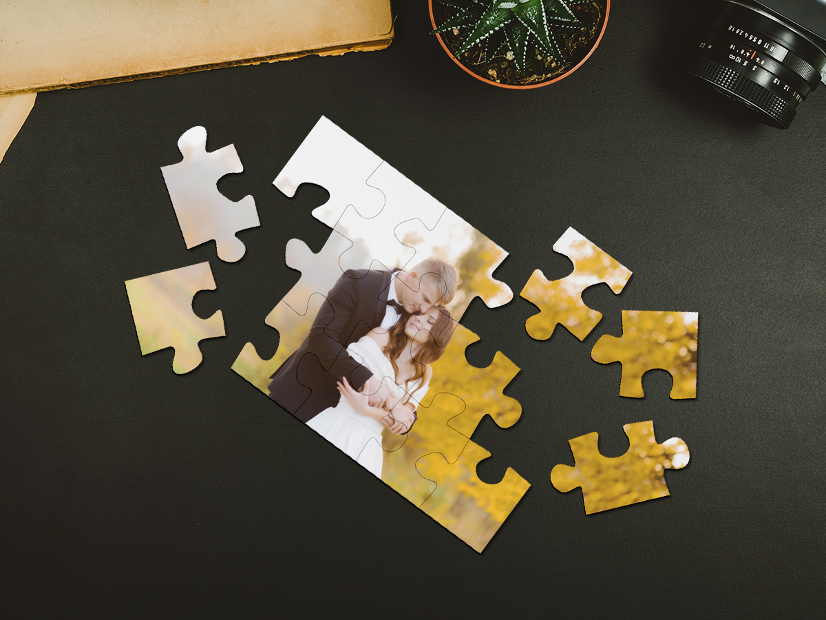 Couple Photo On Puzzle