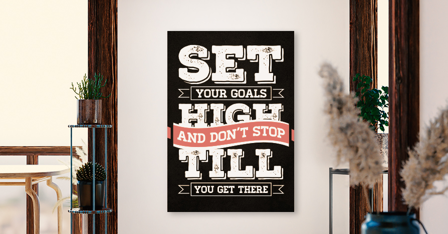 Print your business goals on canvas