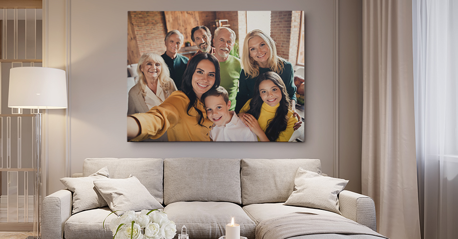 Photo on Canvas Thanks Giving Gift for Family