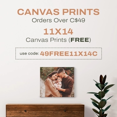 Canvas Prints Orders Over C$49, 11x14 Canvas Prints (FREE) - Use Code: 49FREE11X14C