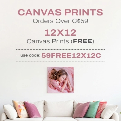 Canvas Prints Orders Over C$59, 12x12 Canvas Prints (FREE) - Use Code: 59FREE12X12C