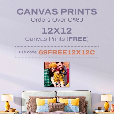 Canvas Prints Orders Over C$69, 12x12 Canvas Prints (FREE) - Use Code: 69FREE12X12C
