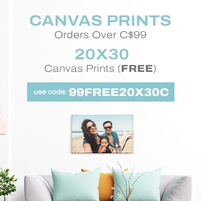 Canvas Prints Orders Over C$99, 20x30 Canvas Prints (FREE) - Use Code: 99FREE20X30C