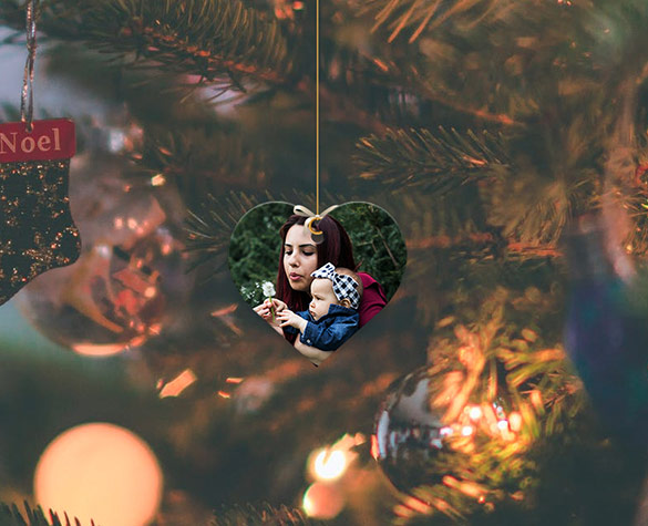 Decorate for the holidays with Christmas photo ornaments